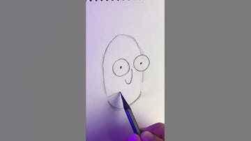 How to Draw Rick from Rick and Morty ! Very easy !! (#shorts)