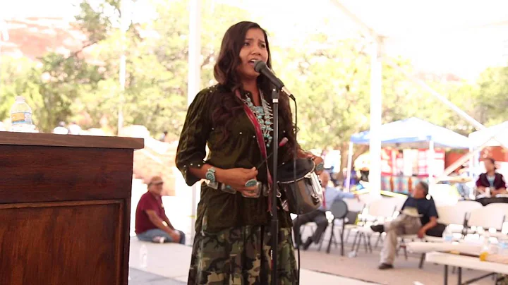 Talibah Begay sings honor song