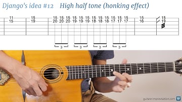 Django Reinhardt lick #12 : High half tone (honking effect)