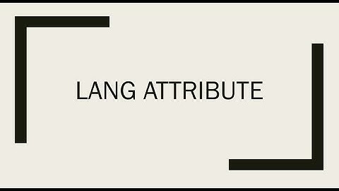 html lang attribute multiple languages