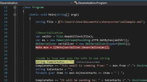 How to use deserialization for xml files