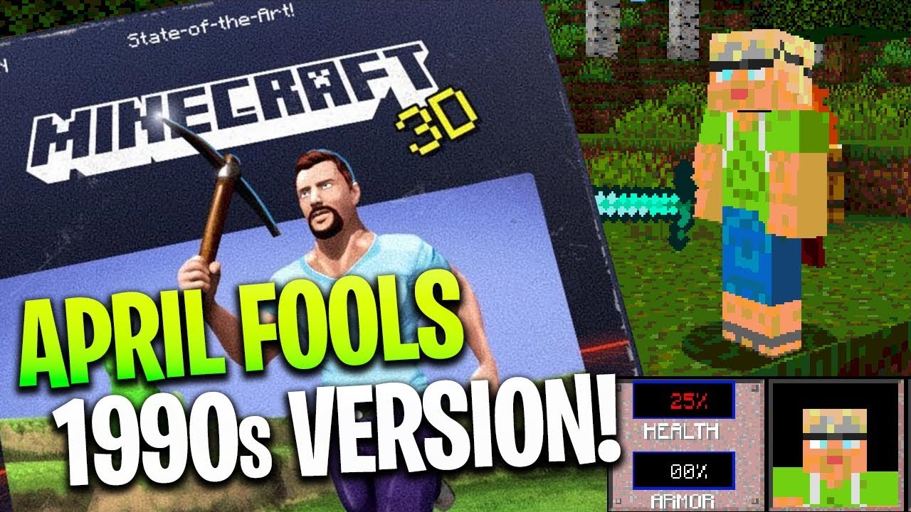 Minecraft April Fools 2019 - 1990s Version (Shareware) - YouTube