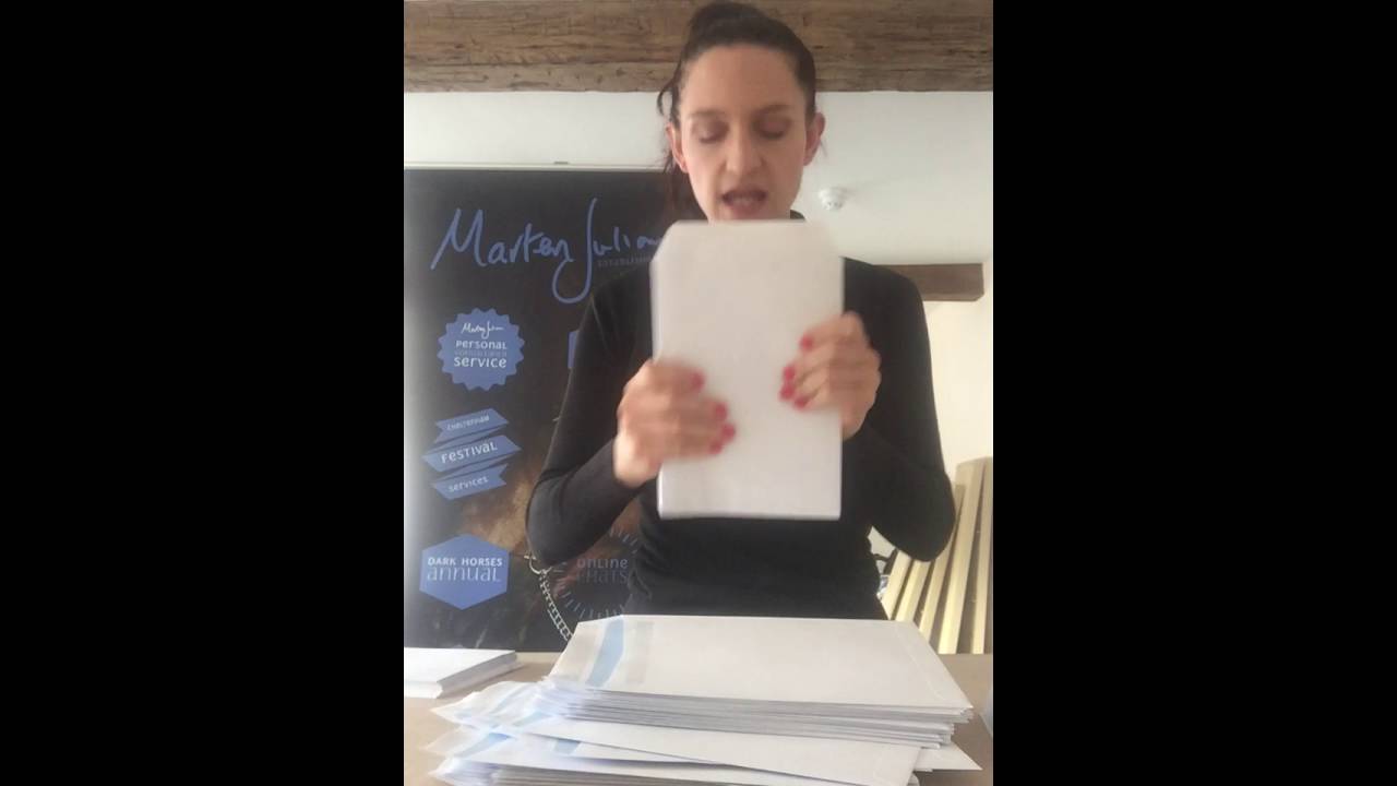 Rebecca Julian Dixon sealing envelopes