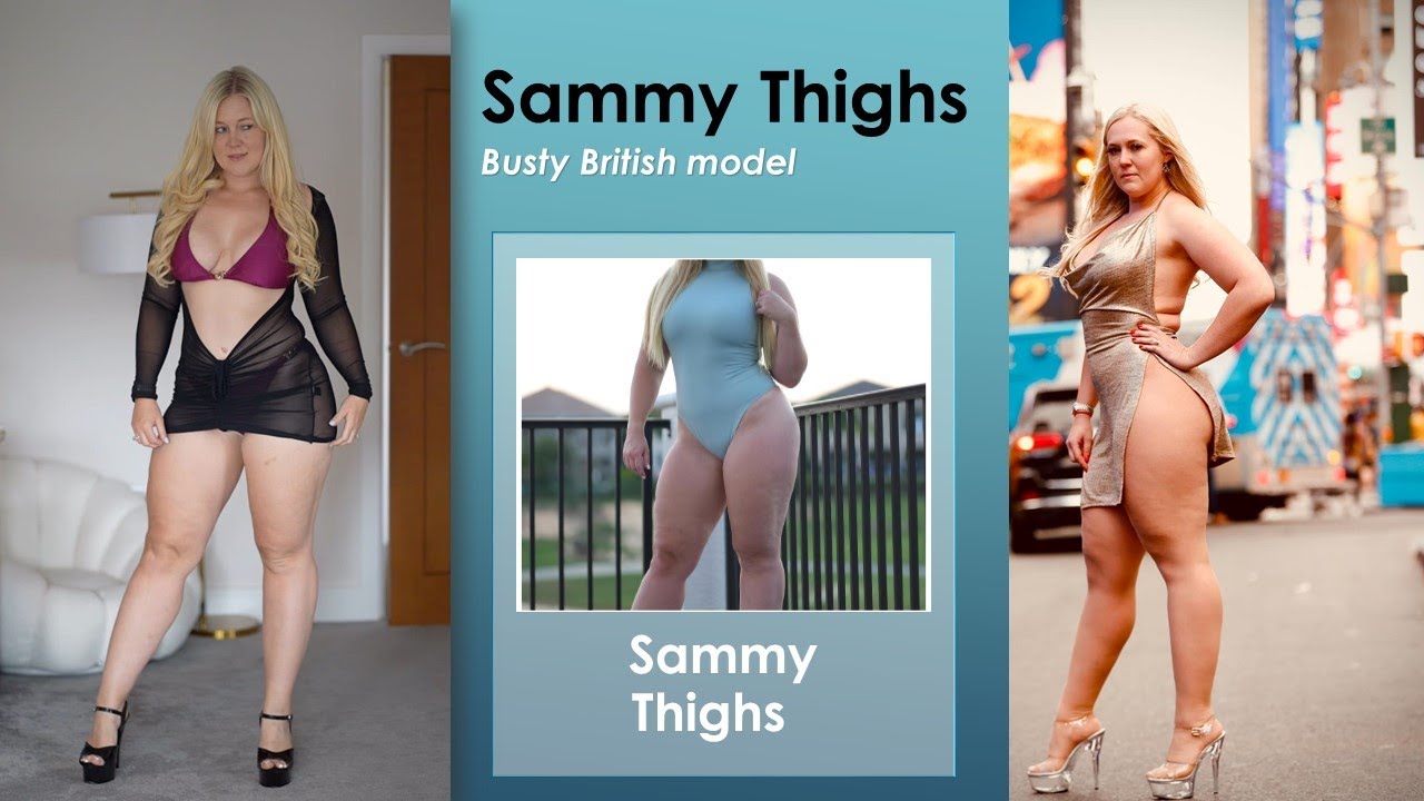 Sammy Thighs, British busty model, busty thighs, #plussizefashion #