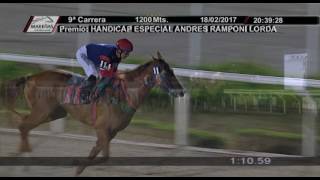 18/02/2017 – Hipodromo Maroñas – Carr 9 – HANDICAP ESPECIAL ANDRES RAMPONI LORDA