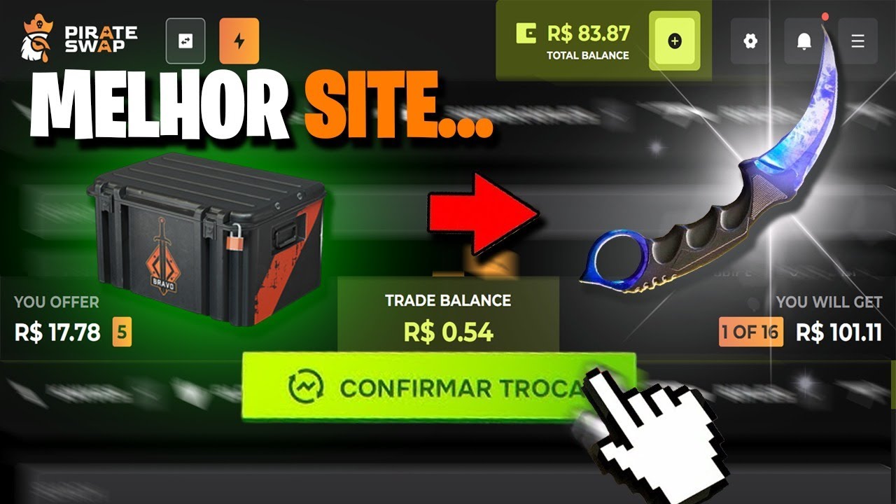 O MELHOR SITE pra TROCAR SKINS de CS 2 (método seguro)