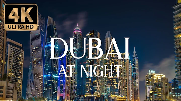 Dubai at Night by Drone in Stunning 4K HD: Aerial Views of the Burj Khalifa, Palm Jumeirah, Atlantis