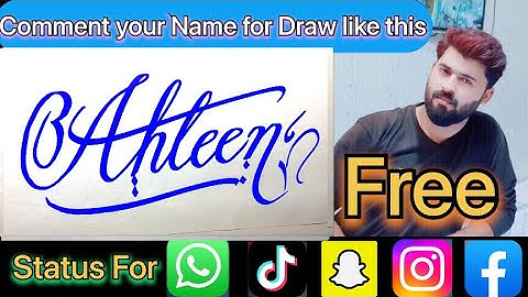 Ahleen Name Signature Calligraphy Status | How to Cursive write with cut Marker #ahleen @ahleen