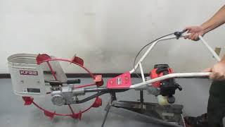 大竹製作所/オータケ 水田溝切機 溝切り KF22 ミゾキリ エンジン - YouTube