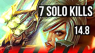 MASTER YI vs RIVEN (TOP) | 7 solo kills, 700+ games | EUW Master | 14.8