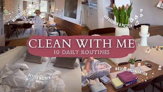 CLEAN WITH ME 🧼I 10 Daily Routines im Alltag 👍 I Putz- & Organisations Motivation 📚✨