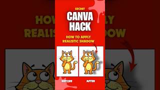 Canva Hack | How To Apply Realistic Shadow in Canva #shorts #canvastips