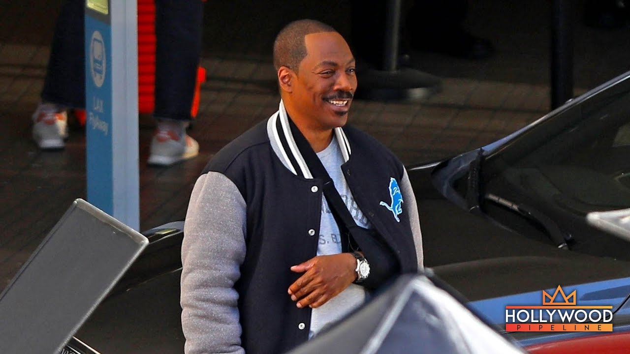 Eddie Murphy and Taylour Paige film Beverly Hills Cop in Los Angeles