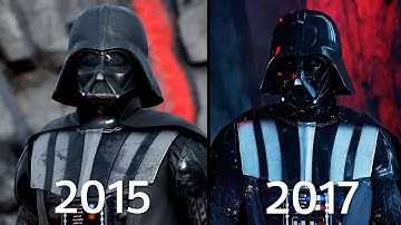 Darth Vader Battlefront 1 (2015) vs Battlefront II (2017) Graphics Comparison