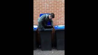 Jumping out of a bin with Brandon (ft. John Sparks)