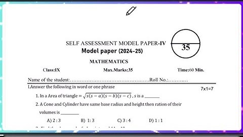 Ap 6th class maths self assessment 4 model paper 2025💯real | 6th class Fa4 maths question paper 2025