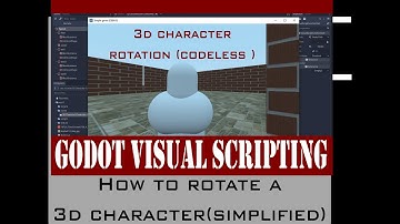 Godot Visual Scripting - How to rotate a 3d character (simplified)