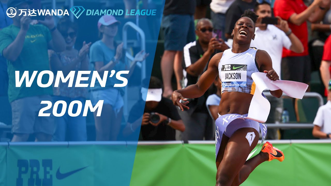 Shericka Jackson wins 200m Diamond Trophy with Eugene meeting record - Wanda Diamond League 2023