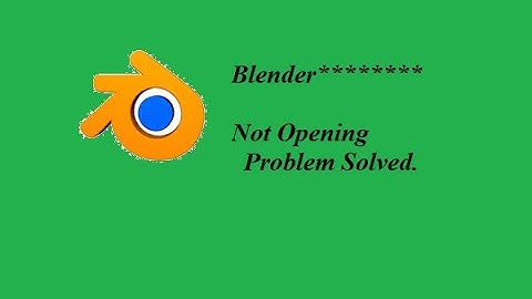 Blender Not Opening Error !Solved|Blender Win32 Error|Blender A Driver card or Graphic support