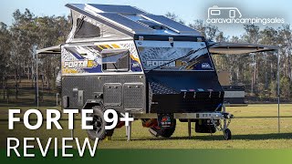 MDC Forte9+ Caravan Review | New 9ft hybrid camper arrives set up for offgrid camping