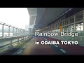 Rainbow Bridge in Odaiba, Tokyo - 4K Morning Drive