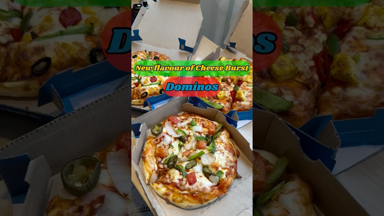 Trying Dominos three new cheese burst flavours 🥵😍|| 
