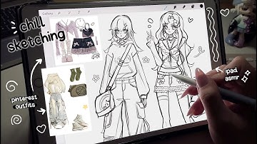 chill drawing time 🧸 on procreate .ᐟ [ ipad asmr + soft music ]