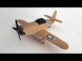 Como hacer un avion de carton con motor electrico. Mustang P51