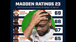 Broncos Fan Reacts To Madden 23 RB & S Ratings
