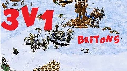 AoE2 Gameplay: 3v1 Live commentary