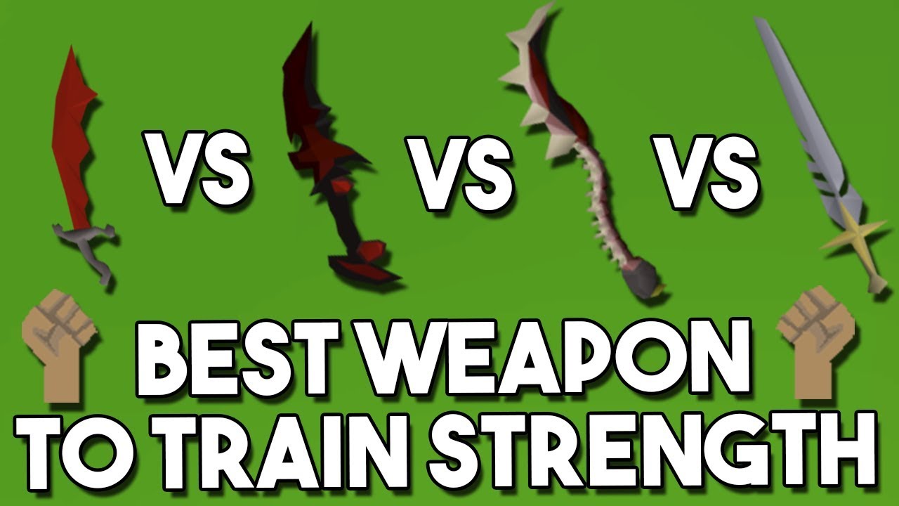 What Is The Best Weapon For Training Strength? Strength Weapon Comparison And Analysis!! [Osrs]
