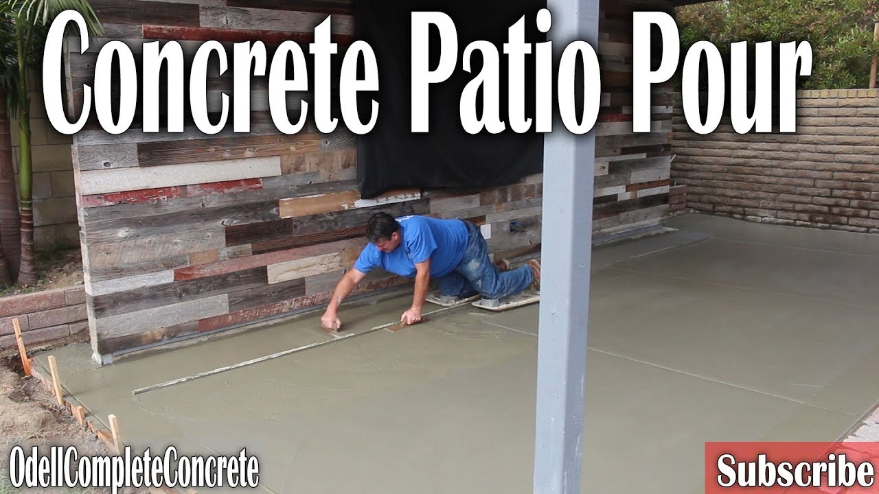 How to Pour a Backyard Concrete Patio DIY - YouTube