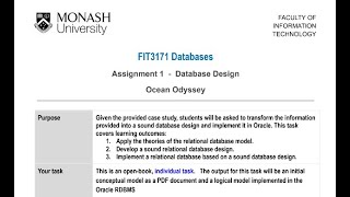 ​FIT3171 Databases Assignment 1_A CONCEPTUAL model for Ocean Odyssey
