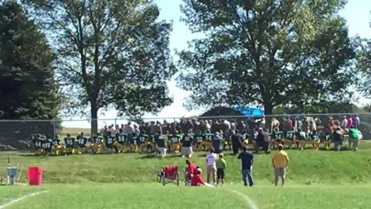Le Mars football team halts game for funeral YouTube