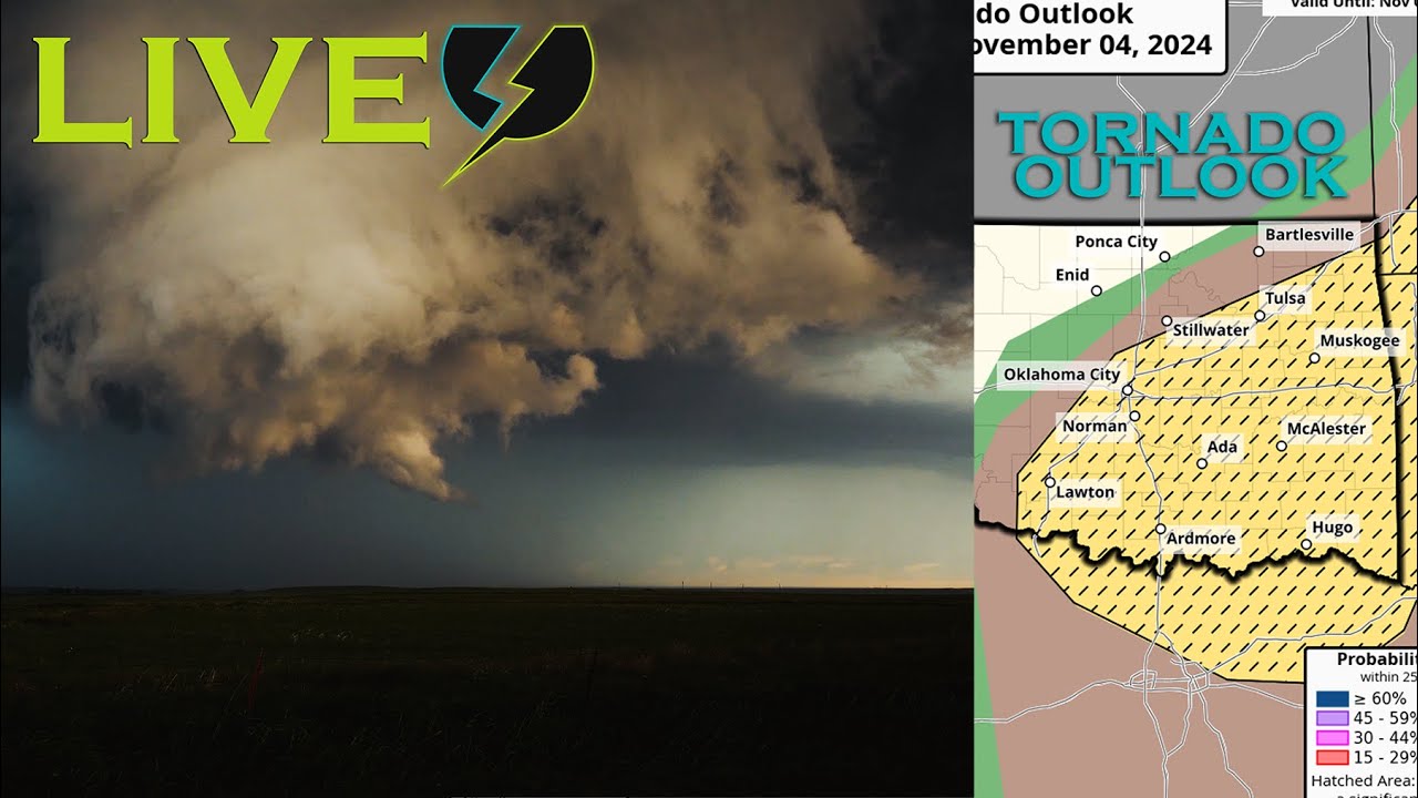 LIVE: Oklahoma Tornado Threat • Storm Chaser - YouTube