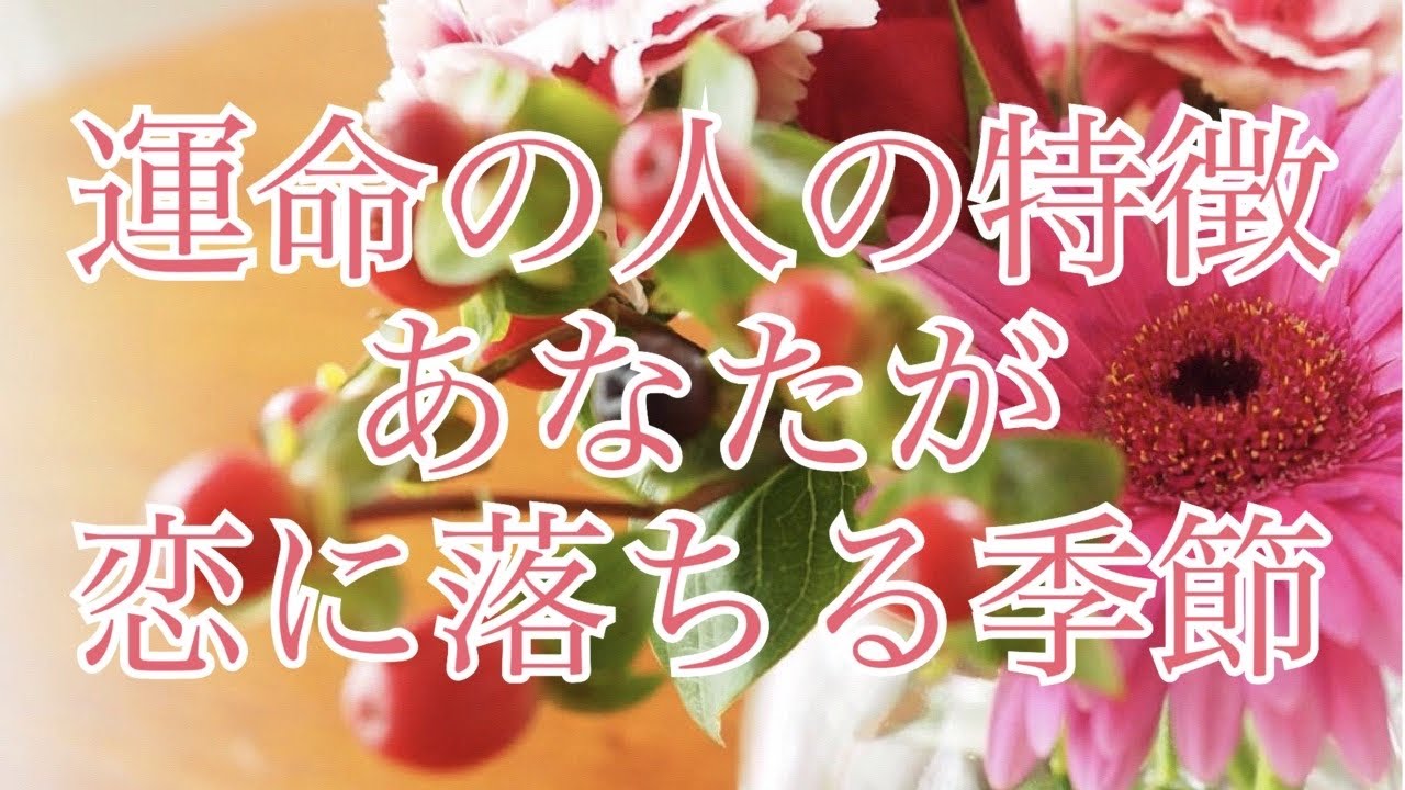 あなたの運命の人の特徴 あなたが恋に落ちる季節 YouTube あなたの運命の人の特徴 あなたが恋に落ちる季節 YouTube