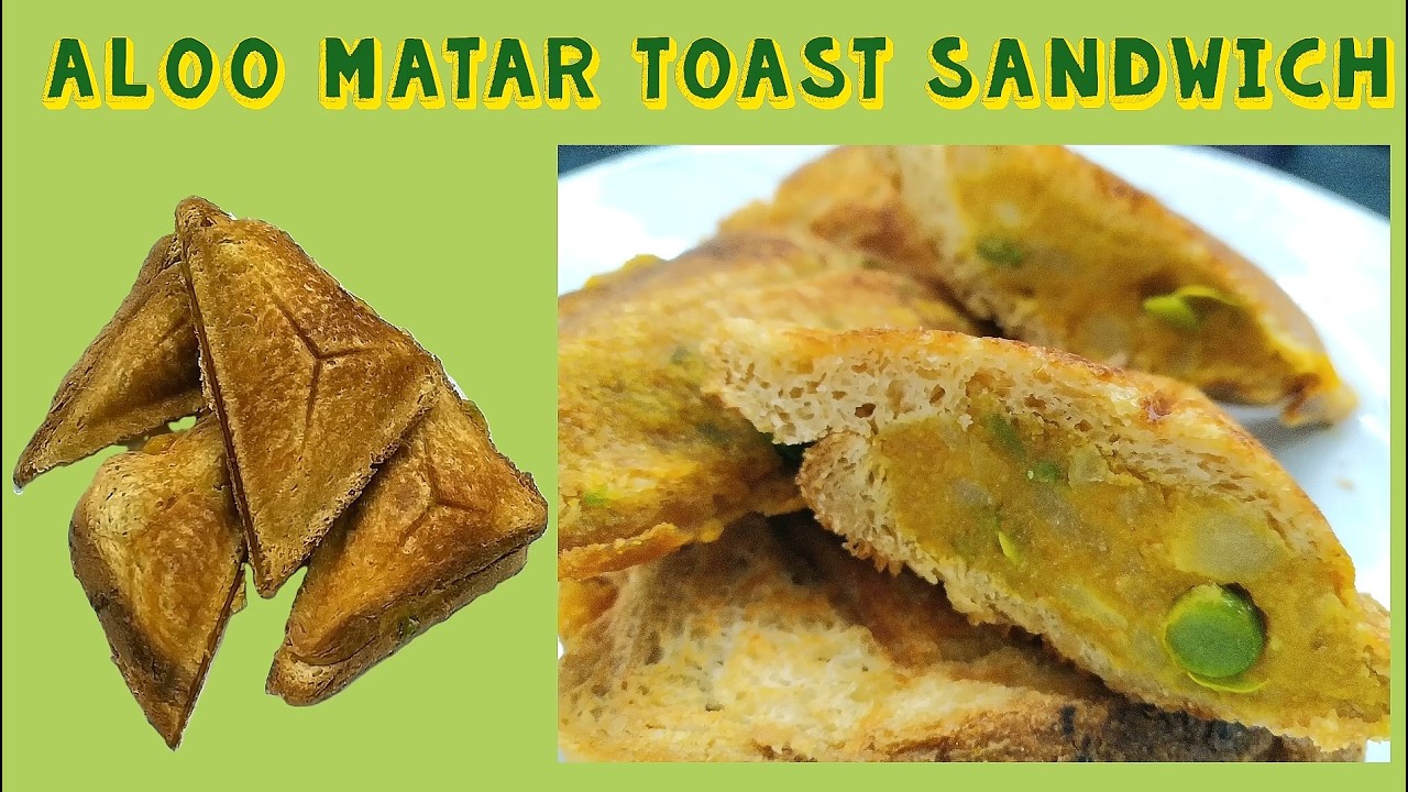 Aloo Matar Toast Sandwich | आलू मटार टोस्ट सँडविच | Snack or breakfast recipe