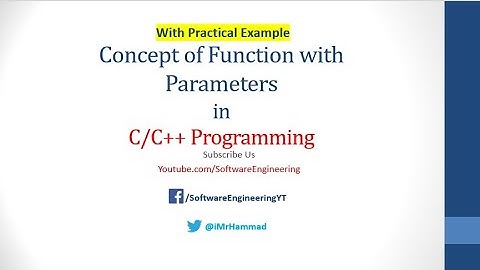 Function Parameters and Arguments | Functions with Parameters Tutorial in Hindi / Urdu
