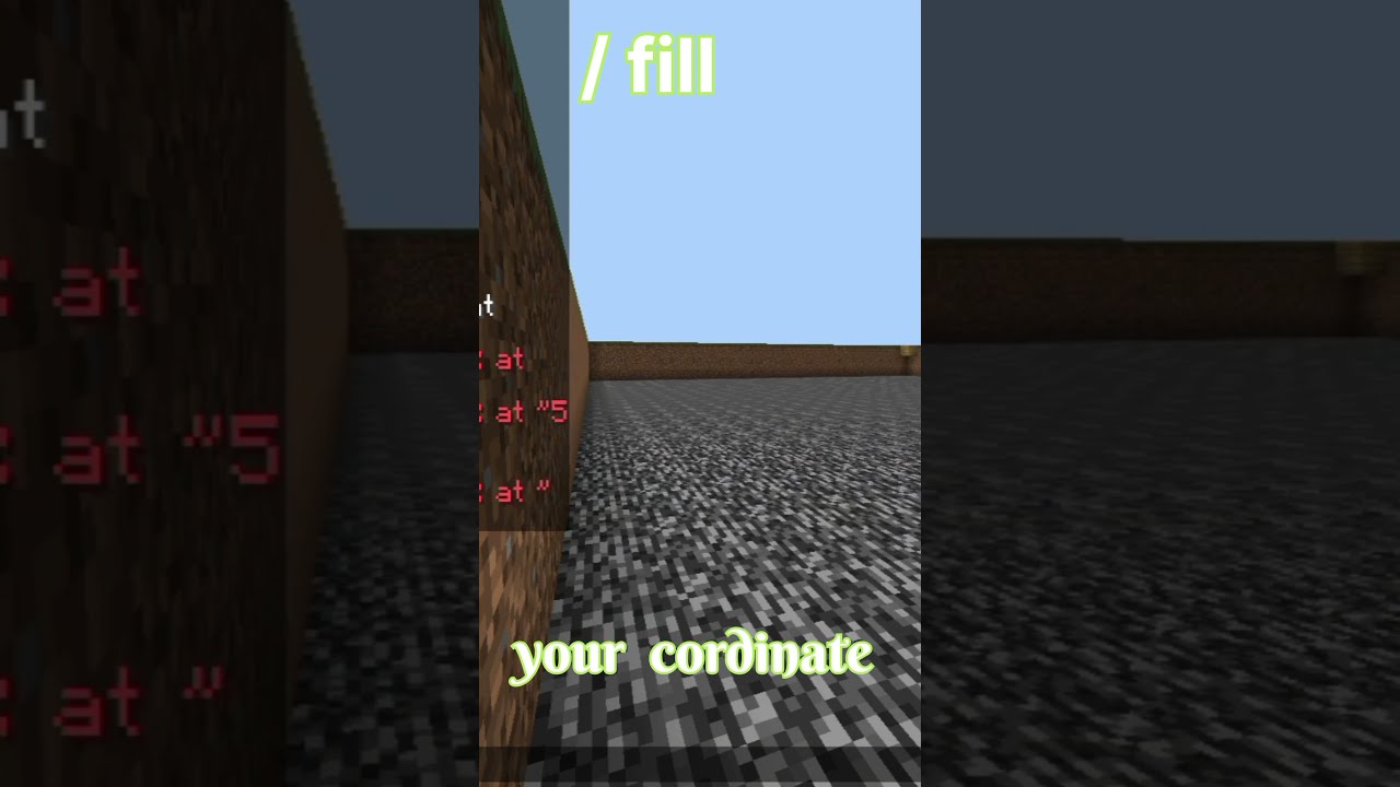 How To Use The FILL Command In Minecraft 1 19 Shorts Minecraftshorts