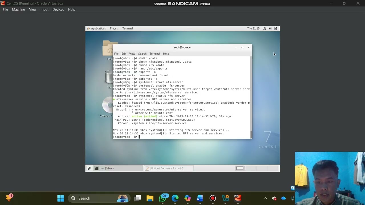 Tutorial Praktis NFS Client di CentOS 7 Uji Koneksi & Mount Folder Server | TUGAS 2 ADM SERVER