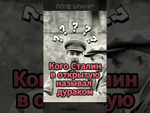 Кого Сталин в открытую называл дураком? #shorts