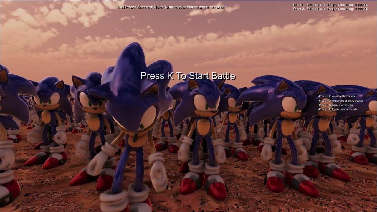 1 Million Sonic the Hedgehogs vs 1 Million Skeletal Axe Warriors | UEBS