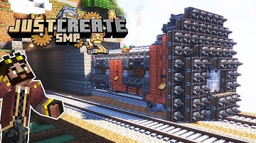 I built a 3000 BLOCK RAILWAY in Minecraft Create mod! [#16]