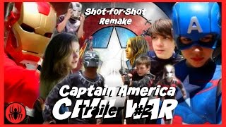 Captain America: Civil War Trailer 2 Shot-for-shot remake sweded w kid deadpool | SuperHeroKids