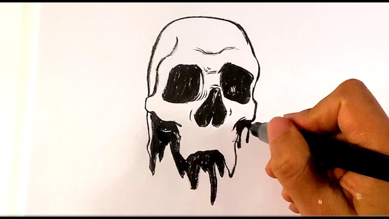 Melting Skull by LittleDeathBunnY on DeviantArt  Skull sketch Human skull  drawing Skull art