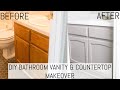 DIY Bathroom Vanity and Countertop Makeover