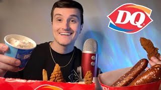 ASMR | Dairy Queen Ice Cream & Chicken Strips Mukbang 🍦(eating sounds)