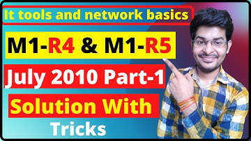 It tools and business system Part -1 solution july 2010 || M1 r4 july 2010 Part 1 solution