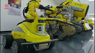 Dry powder firefighting and inspection robot