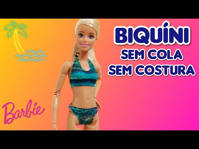 DIY roupas e biquínis para boneca Barbie (SEM COLA OU COSTURA) com bexigas/  balões